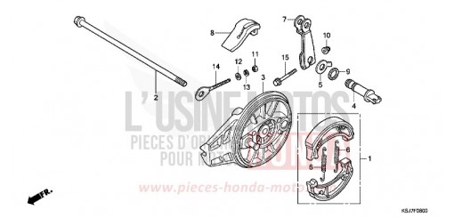PANNEAU DE FREIN ARRIERE CRF100FD de 2013